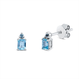 Ohrstecker 4er-Krappe 18 kt WG