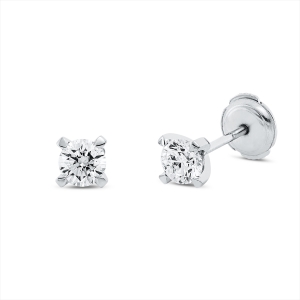 Solitaire Ohrstecker 4er-Krappe 18kt Weißgold GIA1505573201+GIA1508685663 Petrovic mit 1,00ct Diamanten