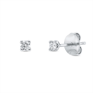 Solitaire Ohrstecker 4er-Krappe 18kt Gelbgold mit 0,17ct Diamanten
