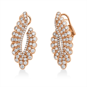 Ohrschmuck  18kt Rotgold mit 3,76ct Diamanten