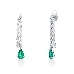 Ohrschmuck 18 kt WG, 2 GIA's