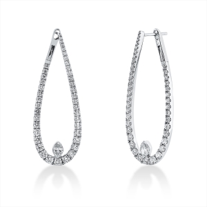 Creolen  18kt Weißgold mit 1,76ct Diamanten