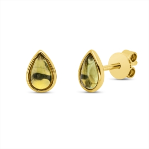 Ohrstecker Zarge 18 kt GG Tropfen