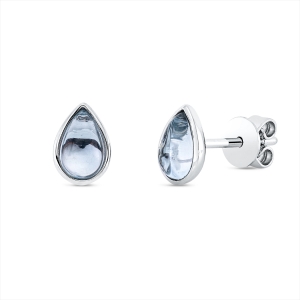 Ohrstecker Zarge 18 kt WG Tropfen