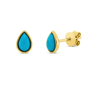 Ohrstecker Zarge 18 kt GG Tropfen