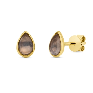 Ohrstecker Zarge 18 kt GG Tropfen