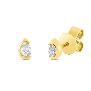 Solitaire Ohrstecker  18kt Gelbgold mit 0,23ct Diamanten