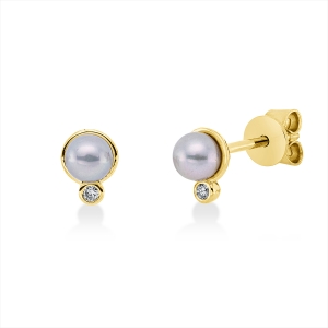 Ohrstecker  18kt Gelbgold mit 0,02ct Diamanten