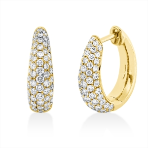 Pavé Creolen  18kt Gelbgold mit 0,76ct Diamanten