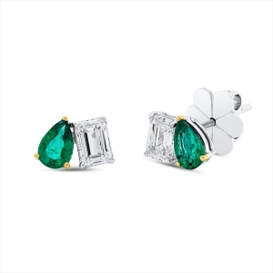 Ohrstecker 18 kt WG+GG