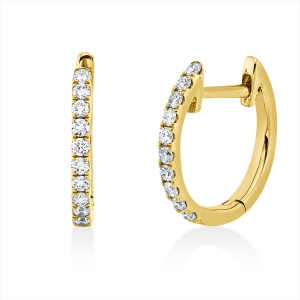 Creolen  18kt Gelbgold mit 0,16ct Diamanten