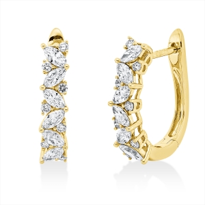 Creolen  18kt Gelbgold mit 1,02ct Diamanten