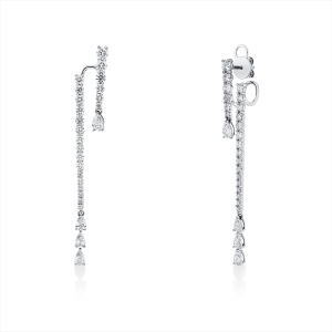 Creolen  18kt Weißgold mit 3,24ct Diamanten