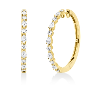 Creolen  18kt Gelbgold mit 1,41ct Diamanten