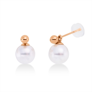 Ohrstecker  18kt Rotgold mit 0,00ct Diamanten