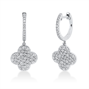 Pavé Ohrschmuck  18kt Weißgold mit 0,82ct Diamanten