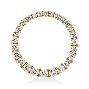 Anhänger  18kt Gelbgold  Kreis mit 0,34ct Diamanten