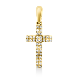 Anhänger 18 kt GG Kreuz, mit Öse
