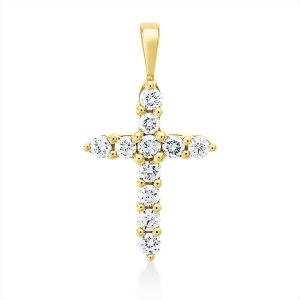 Anhänger 18 kt GG Kreuz, mit Öse