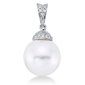 Anhänger  18kt Weißgold mit 0,13ct Diamanten