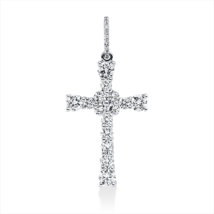 Anhänger 18 kt WG Kreuz, mit Öse