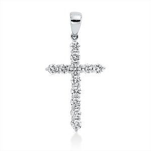 Anhänger 18 kt WG Kreuz, mit Öse
