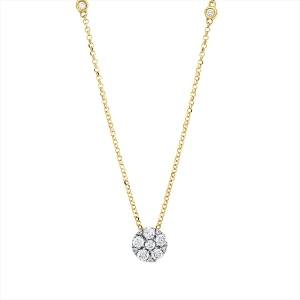 Collier 18 kt GG, mit ZÖ 38 cm + 40,6 cm
