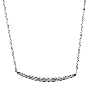 Collier  18kt Weißgold mit ZÖ 40 cm mit 0,14ct Diamanten
