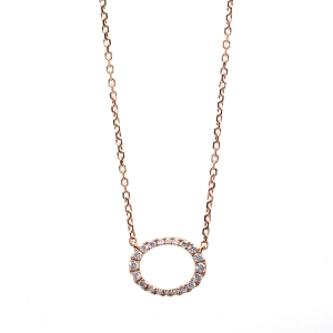 Collier 18 kt RG oval