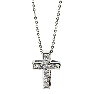 Collier 18 kt WG Kreuz
