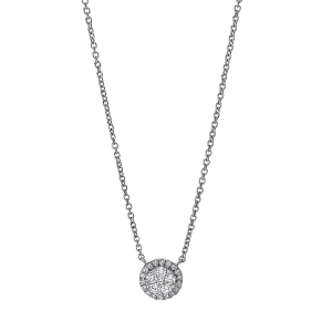 Collier 18 kt GG Fassung rhodiniert, mit ZÖ 40 cm ,43 cm