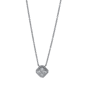 Collier 18 kt WG, mit ZÖ 40 cm