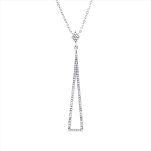 Collier 18 kt WG, mit ZÖ 40 cm + 43 cm