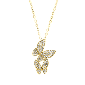 Collier 18 kt GG, mit ZÖ 40 cm, 43 cm
