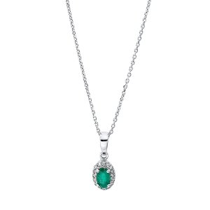 Collier 2er-Krappe 18 kt WG, mit Öse
