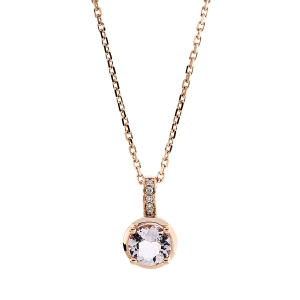 Collier 4er-Krappe 18 kt RG, mit ZÖ 40 cm + 43 cm