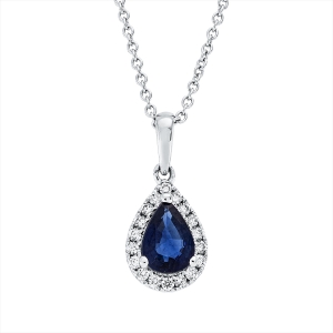 Collier 18 kt WG, mit ZÖ 42 cm