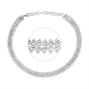 Collier 18 kt WG, 27cm,adjustable