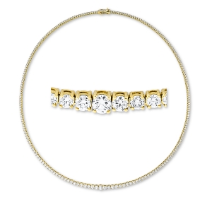 Tenniscollier  18kt Gelbgold mit 3,33ct Diamanten