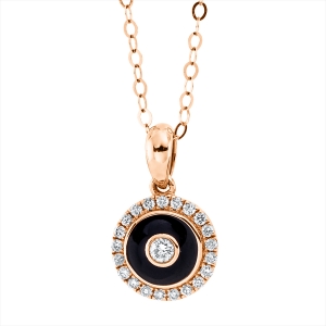 Collier 18 kt RG Kreis, mit ZÖ 46 cm, 48 cm