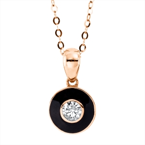 Collier 18 kt RG Kreis, mit ZÖ 45,7 cm + 48,3 cm