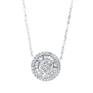 Collier 18 kt WG, mit ZÖ 38 cm,40.5cm