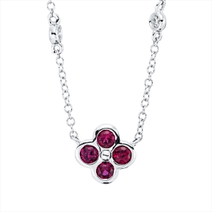 Collier 14 kt WG, mit ZÖ 40 cm + 43 cm