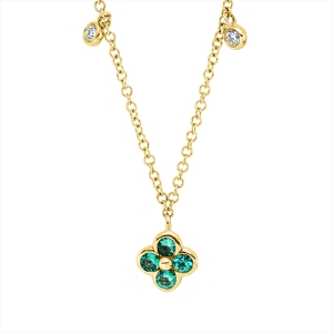 Collier 14 kt GG, mit ZÖ 40 cm + 43 cm