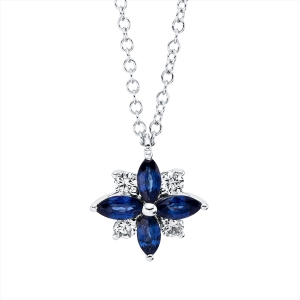 Collier 14 kt WG, mit ZÖ 40 cm + 43 cm