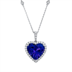 Collier 18 kt WG, mit ZÖ 40 cm + 43 cm