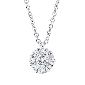 Collier 18 kt WG, mit ZÖ 41 cm + 39,5 cm