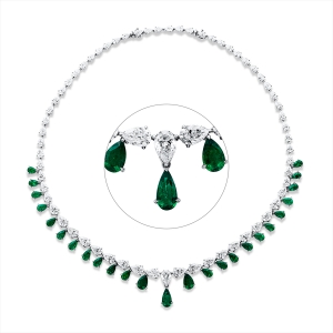 Collier 18 kt WG, 23 GIA's