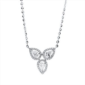 Collier 18 kt WG, mit ZÖ 40,6 cm