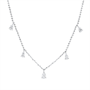 Collier 18 kt WG, mit ZÖ 40,6 cm